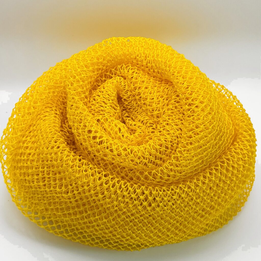 Yellow sapo sponge, African net sponge, natural exfoliating scrubber